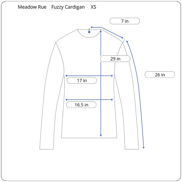 Anthropologie Meadow Rue Floral Eyelash Cardigan Sweater Womens XS Fuzzy Soft - Picture 10 of 10